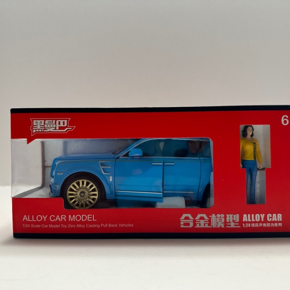 1:24 Rolls-Royce Cullinan Mansory Diecast LED HEADLIGHT & TAILLIGHT Blue… - Picture 9 of 9